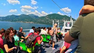 Ferry On Iseo LakeTraghetto Sul Lago DIseo [upl. by Rania]