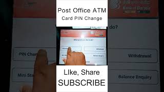 how to change post office atm pin  postoffice atmcard [upl. by Vento]