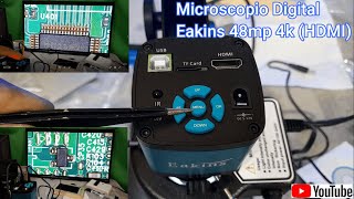 Microscopio Digital Eakins 48mp 4k HDMI unboxing👈Funciones y Manejo Paso a Paso REVIEW ✅Parte 2 [upl. by Petrina]