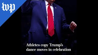 Athletes copy Trump’s dance moves in celebration [upl. by Ientirb]