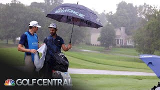 Weather conditions force Wyndham Championship delay at Sedgefield CC  Golf Central  Golf Channel [upl. by Solotsopa70]