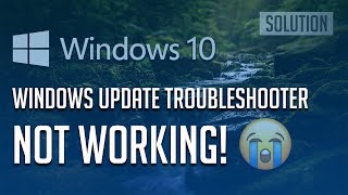 Fix quotWindows Update Troubleshooter Not Workingquot in Windows 10 [upl. by Jonathan]