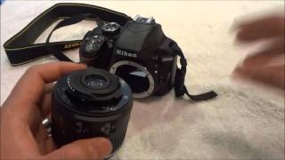 How To Remove The Lens From A DSLR CameraTutorial [upl. by Ayanet]