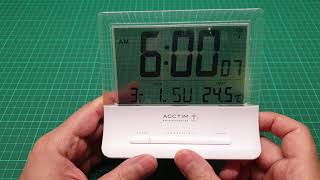 ACCTIM 71872 radio controlled translucent display alarm clock review [upl. by Fabien]