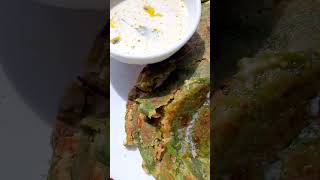 Palak Paneer Paratha palakpaneer shortsvideo food youtubeshorts indianfood [upl. by Jessika]