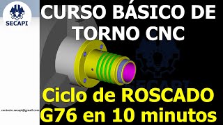 ⚙️20 CICLO DE ROSCADO G76 PARA TORNO CNC PARTE 1 cncmachine cncprogram maquinascnc cncprogram [upl. by Arbe611]