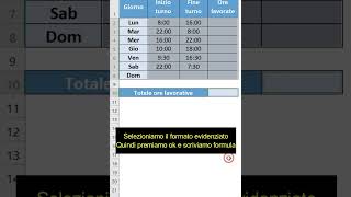 Excel Tricks 30 Ore Lavorative settimanali   Calcola le ore di lavoro per ogni dipendente Excel [upl. by Vicky967]