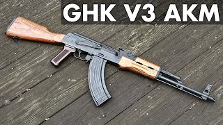 GHK Airsoft AKM V3 Review Red Queens Race [upl. by Repsag697]