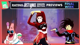 RATING FINAL WEEK OF JUST DANCE 2025 PREVIEWS  Training Season Play Date SpongeBob Espresso… [upl. by Phebe]