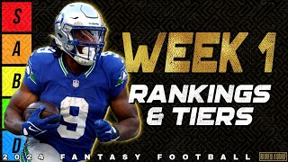 Top 40 Running Back Rankings  Week 1 Fantasy Football [upl. by Agee]