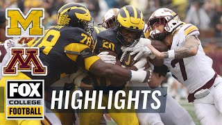 Minnesota Golden Gophers vs No 12 Michigan Wolverines Highlights  FOX College Football [upl. by Irrahs]