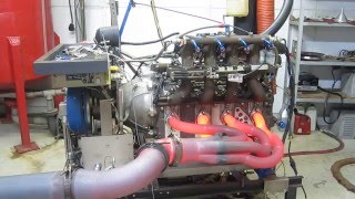 Mazda R26B 4 Rotor Engine Dyno  GLOWING HEADER [upl. by Navad585]