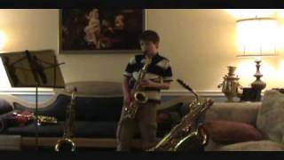 DEMONSTRATION OF FOUR SAXOPHONES  Alto Tenor Soprano and Baritone Saxophones [upl. by Worra377]