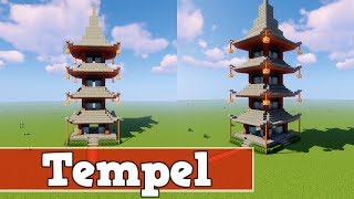 Wie baut man einen asiatischen Tempel in Minecraft  Minecraft Tempel Bauen Deutsch [upl. by Hnim80]