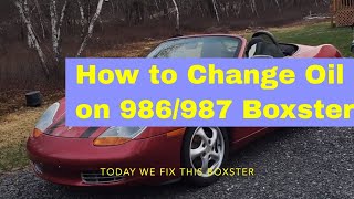 How to change oil on Porsche 986 Boxster [upl. by Elnukeda]