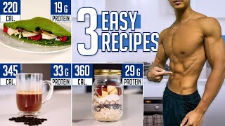 The PERFECT Breakfast Ideas To Get Shredded 3 Quick amp Healthy Recipes [upl. by Annairdua103]