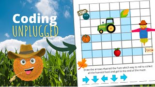 Fuzzy Fall Harvest  Unplugged Coding Activity  Kodable [upl. by Nigen]