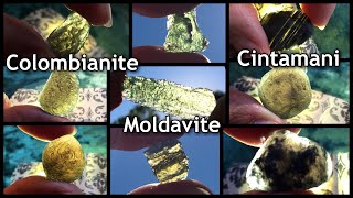 MOLDAVITE SAFFORDITECINTAMANI and COLOMBIANITE Tektites amp Pseudotektites Oh My 💚 [upl. by Gnov]