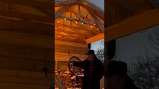 Christmas is coming snowfall christmas cabin christmaslights [upl. by Matejka]