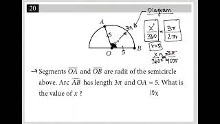 Segments OA and OB are radii of the semicircle above Arc AB has length 3pi and OA  5 What is [upl. by Lorien]