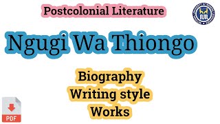 Writing style of Ngugi Wa Thiongo [upl. by Victorine103]