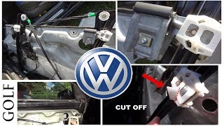 Volkswagen GOLF Mk4 Bora Jetta Window Mechanism Regulator Replacement [upl. by Akinirt]