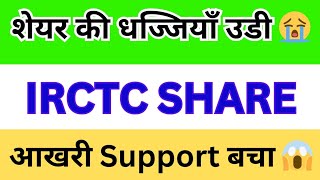 IRCTC SHARE CRASH  IRCTC SHARE LATEST NEWS  IRCTC PRICE TARGET  IRCTC SHARE ANALYSIS [upl. by Einreb]