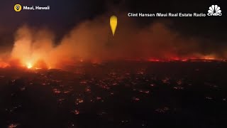 Wildfires burn historic Maui town of Lahaina prompt evacuations across Hawaii [upl. by Lubow655]