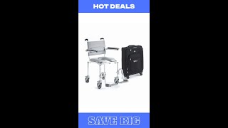 Nuprodx MC4000TX Travel Folding Shower Commode Chair [upl. by Beutler428]