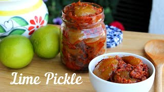 Lime Pickle Recipe  Tasty Homemade Traditional Lime Pickle  No Bitter Pickled LimeLemon pickle [upl. by Nevah46]