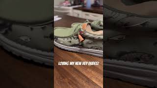 Fishing inspired Hey Dudes fishing heydude shoes bass pike walleye perch [upl. by Anattar]