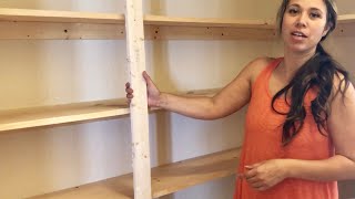 Easy Pantry Shelving anawhite [upl. by Nivled]