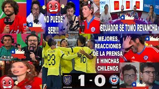 PRENSA E HINCHAS CHILENOS REACCIONAN A ECUADOR 10 CHILE CON GOL DE ÁNGEL MENA  VICTORIA DE LA TRI [upl. by Ahsed]