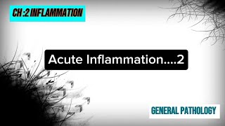 ACUTE INFLAMMATION CELLULAR EVENTS PART 02  General Pathology CH 02 [upl. by Ramor]