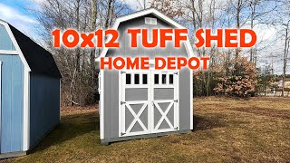 📌10x12 TUFF SHED HOME DEPOT INVENTORY DISPLAY 2024 [upl. by Hulda]