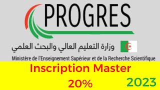 Inscription étudiants Master 20 sur progres 2023 [upl. by Kroll]