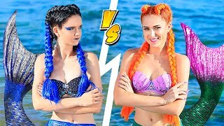 ¡Desafío De Maquillaje ¡10 Maquillajes De Sirena Buena vs Sirena Mala [upl. by Grube]