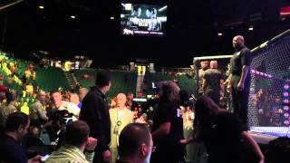 Stephen Thompsons postfight walkout after headkick KO at UFCs TUF 21 Finale [upl. by Cherin350]