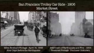 San Francisco Earthquake 1906  Before and After Journey Down Market Street [upl. by Akir319]