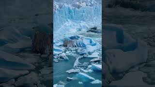 Glacier collapse caught on camera glacier shorts shortvideo [upl. by Annaeirb]