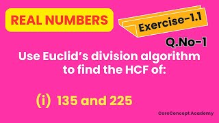 How to find HCF using Euclids Division Algorithm  Class X  Real Number [upl. by Bobinette]