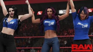 WWE 2K19 RAW MARYSE VS RONDA ROUSEY TEAM SMACKDOWN LIVE INVADE [upl. by Kruger]