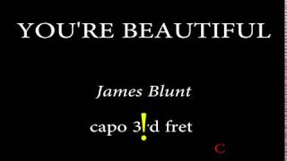 YOURE BEAUTIFUL  JAMES BLUNT 3rd fret [upl. by Jorie]