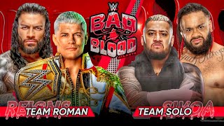 WWE Bad Blood 2024  Roman Reigns amp Cody Rhodes vs Solo Sikoa amp Jacob Fatu Full Match WWE Highlights [upl. by Dranyar]