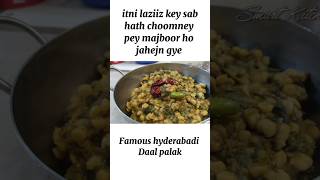 Itni Laziz key sab Hath chomney par majboor ho jahein gye Famous Hydrabadi Daal Palak shorts [upl. by Hayyifas495]