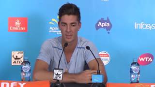 Thanasi Kokkinakis PreMatch Press Conference R1  Apia International Sydney 2017 [upl. by Mendoza]