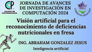 9 Visión artificial para el reconocimiento de deficiencias nutricionales en el cultivo de fresa [upl. by Oleg]