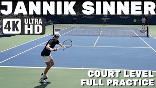 Jannik Sinner  Court Level Practice 2024 US Open [upl. by Walker]