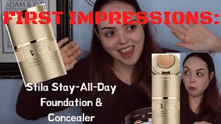 STILA STAY ALL DAY FOUNDATION amp CONCEALER FIRST IMPRESSIONS [upl. by Ssilb568]