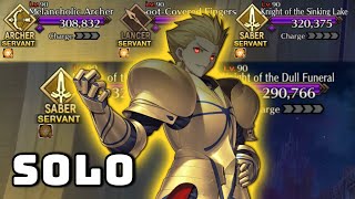 【FGO NA】Saber Wars II Rerun Dark Round Shadows  Gilgamesh Solo [upl. by Emelina148]